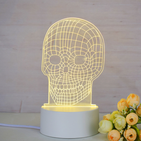 Lampi de veghe pentru Halloween - Lampa de veghe 3D LED, Craniu