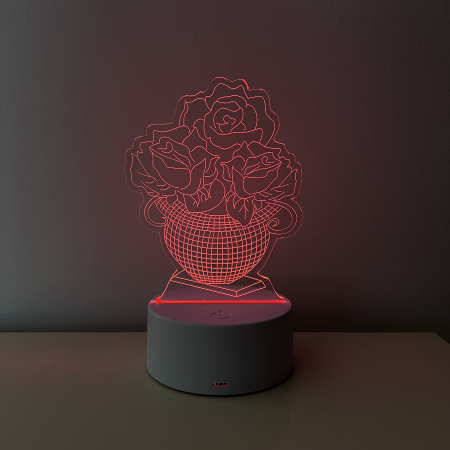 Lampa de veghe 3D LED, Flori [1]