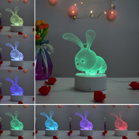 Lampa de veghe 3D LED, Iepuraș [1]