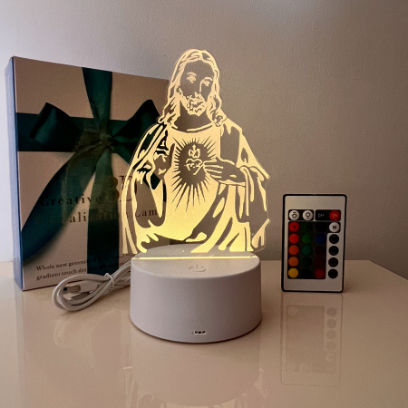 Lampa de veghe 3D LED, Isus Hristos [1]