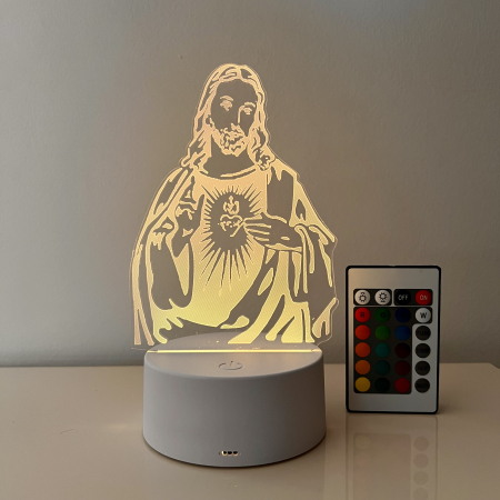Lampa de veghe 3D LED, Isus Hristos [7]