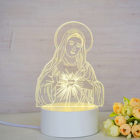Lampa de veghe 3D LED, Maica Domnului [1]