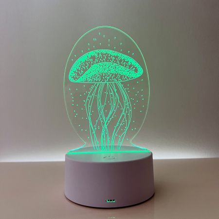Lampa de veghe 3D LED, Meduza [1]