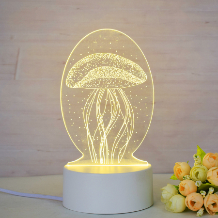 Produse - Lampa de veghe 3D LED, Meduza
