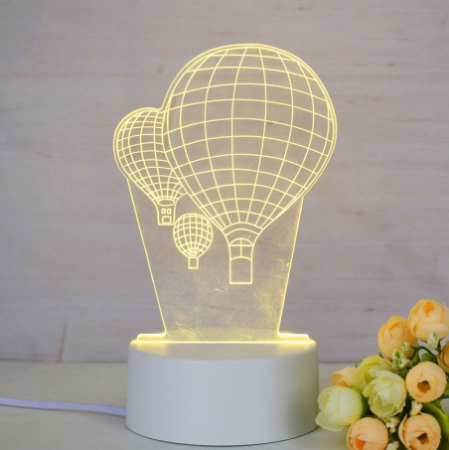 Lampi de veghe 3D - Lampa de veghe 3D LED, personalizata Baloane