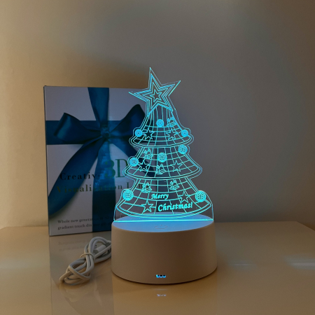 Lampa de veghe 3D LED, personalizata Brad de Craciun [3]