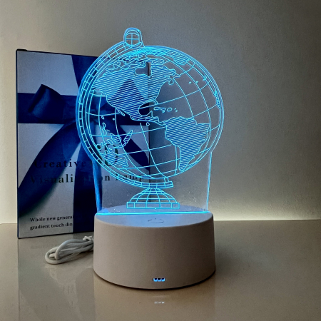 Lampa de veghe 3D LED, personalizata Globul Pământesc [4]
