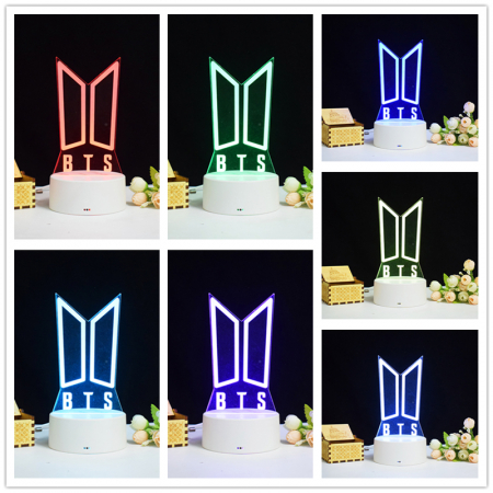 Lampa de veghe 3D LED, personalizata Logo BTS [1]