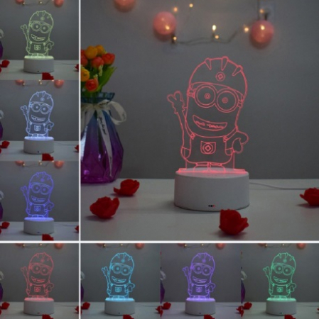 Lampa de veghe 3D LED, personalizata Minions [2]