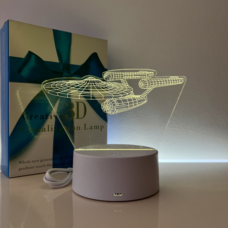 Lampa de veghe 3D LED, personalizata Nava Star Trek [4]