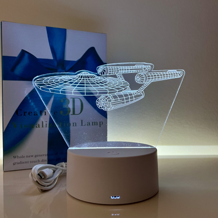 Lampa de veghe 3D LED, personalizata Nava Star Trek [3]