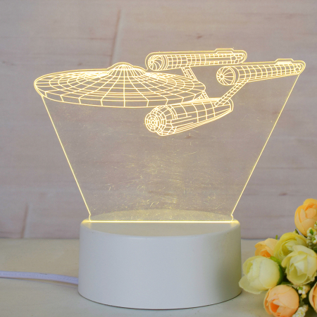 Produse - Lampa de veghe 3D LED, personalizata Nava Star Trek