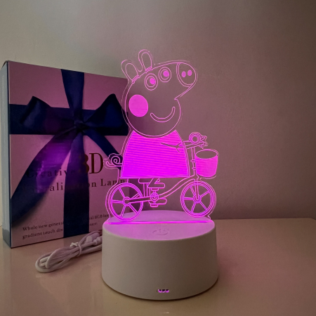 Lampa de veghe 3D LED, personalizata PeppaPig [3]