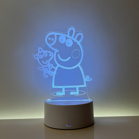 Lampa de veghe 3D LED, personalizata Purcelusa Peppa [1]