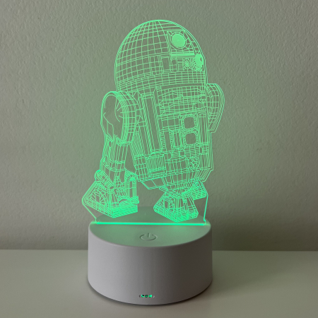 Lampi de veghe 3D - Lampa de veghe 3D LED, personalizata Robotel