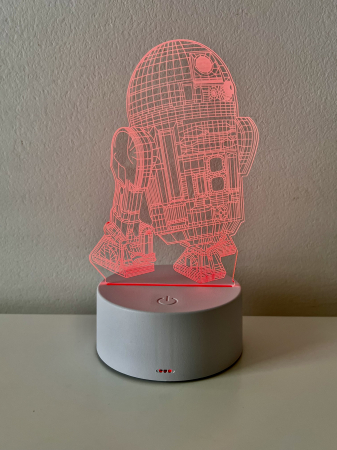Lampa de veghe 3D LED, personalizata Robotel [1]