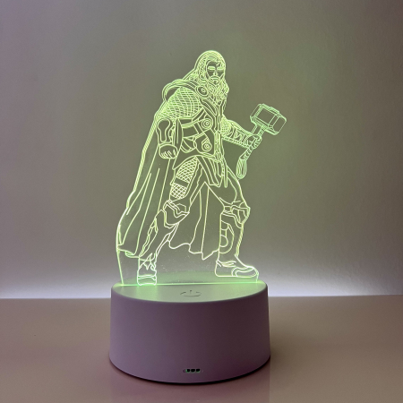 Lampa de veghe 3D LED, personalizata Thor [2]