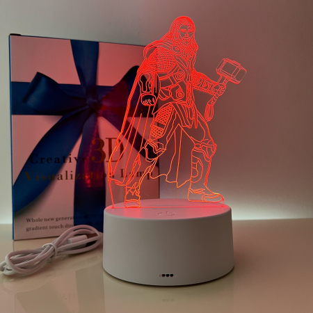 Lampa de veghe 3D LED, personalizata Thor [4]