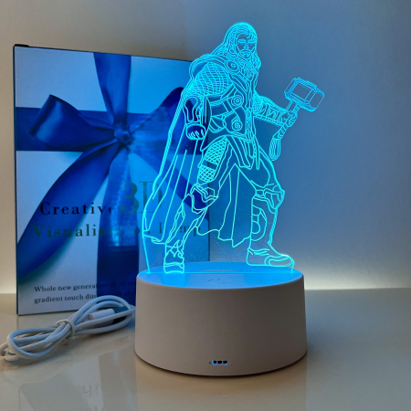 Lampa de veghe 3D LED, personalizata Thor [3]