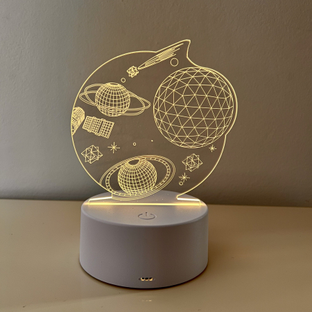 Lampa de veghe 3D LED, Planete si stele [1]