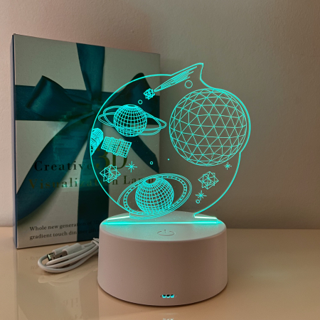 Lampa de veghe 3D LED, Planete si stele [3]