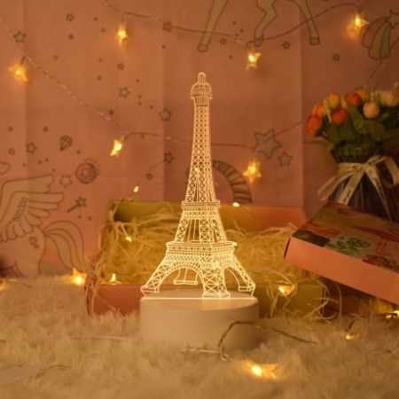 Lampi de veghe 3D - Lampa de veghe 3D LED, Turnul Eiffel