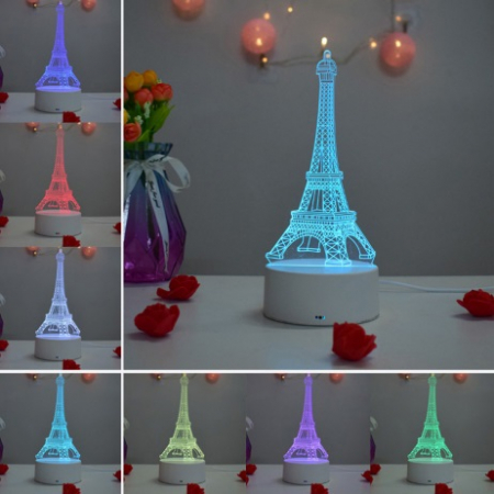 Lampa de veghe 3D LED, Turnul Eiffel [1]