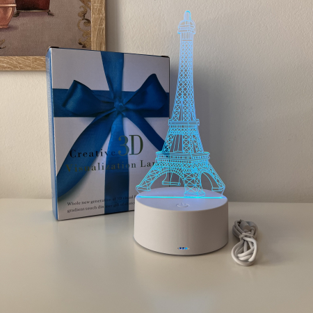 Lampa de veghe 3D LED, Turnul Eiffel [3]