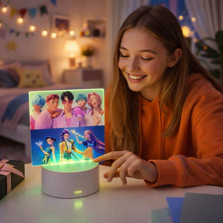 Lampi de veghe pentru fete - Lampa de veghe LED  Hunterx K-POP Demons & Saja Boys