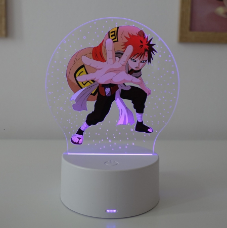 Lampa de veghe LED personalizata, anime Naruto Gaara [2]