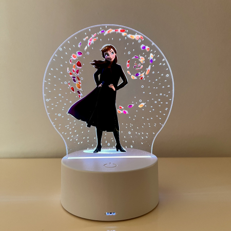 In dar de Martisor - Lampa de veghe LED personalizata, Anna/ Frozen