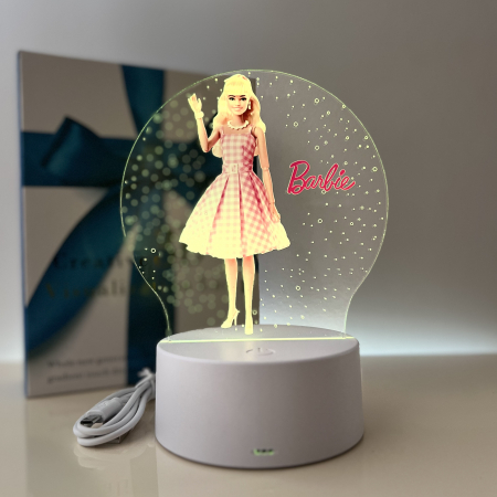 Lampa de veghe LED, personalizata Barbie [2]