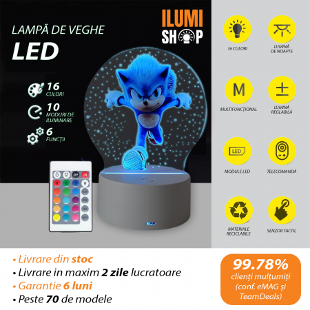 Lampa de veghe LED, personalizata BlackPink [6]