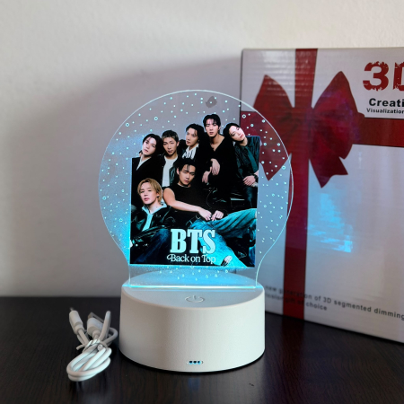 K-POP - Lampa de veghe LED, personalizata BTS- Back On Top