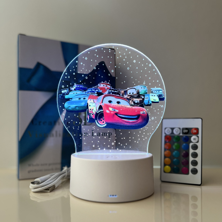 Lampa de veghe LED, personalizata Cars [3]