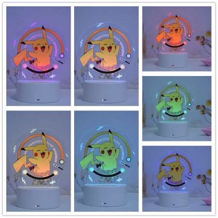 Lampa de veghe LED, personalizata Pikachu, Alimentare USB sau 3 baterii AA - ILUMISHOP [1]