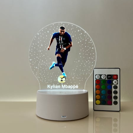 Lampi de veghe color - Lampa de veghe LED, personalizata Kylian Mbappe