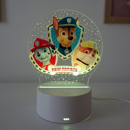 Lampa de veghe LED, personalizata Patrula Catelusilor