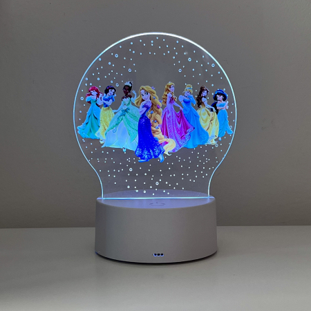 Lampi de veghe pentru fete - Lampa de veghe LED personalizata, Printese