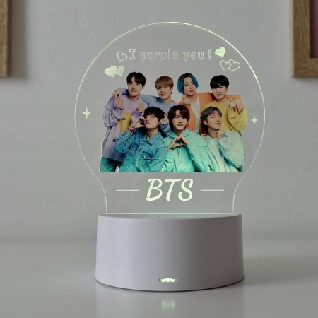 Lampa de veghe LED, personalizata Trupa BTS [2]
