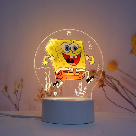 Lampi de veghe color - Lampa de veghe LED, personalizata SpongeBob