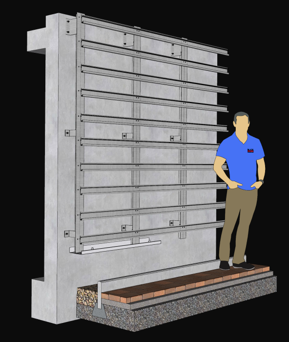 High-strength concealed anchors for ventilated facade panels [22]