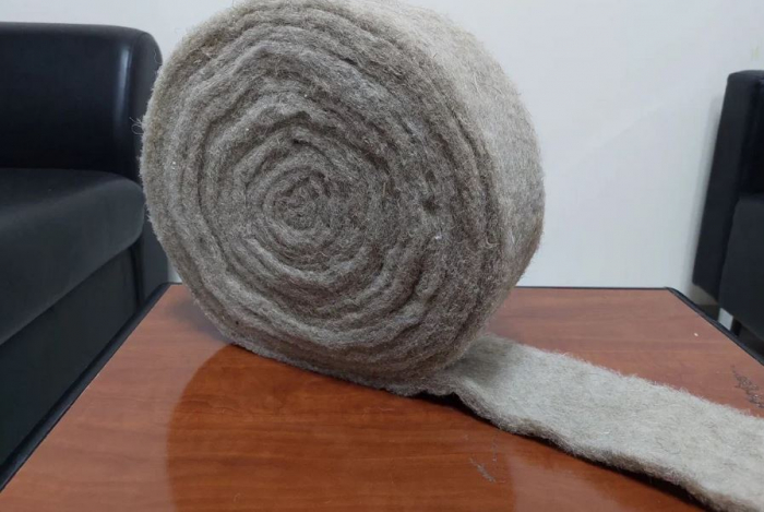 Insulation strips sheep wool logs [11]