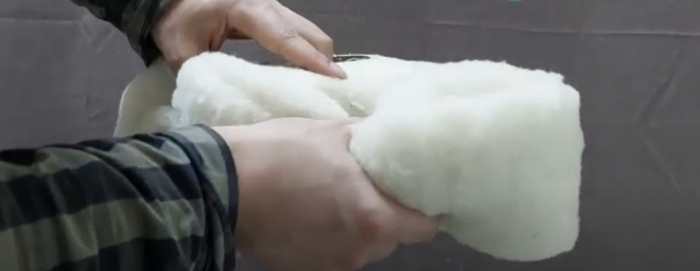 Insulation strips sheep wool logs [7]
