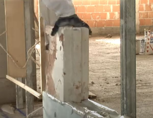 Gypsum blocks with groove and tongue joint for interior partitions [2]