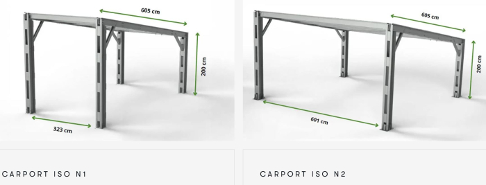 Prefabricated metal carport made of thin-walled steel profiles and sandwich panels [6]