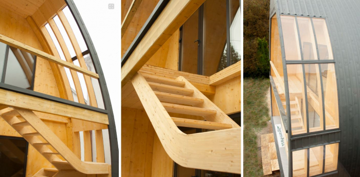 A-frame houses made of glued laminated wood [17]