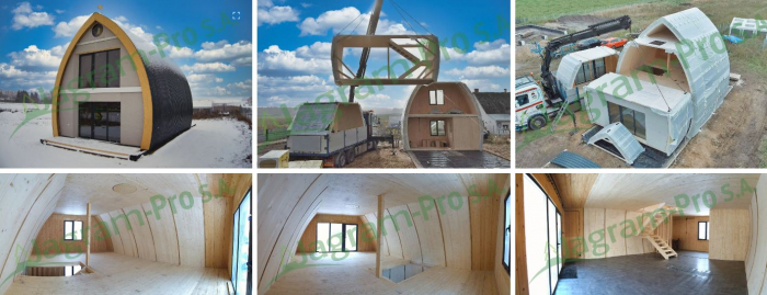 A-frame houses made of glued laminated wood [3]