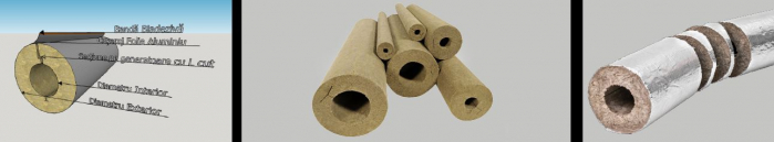 Cochilii din vata bazaltica si folie aluminiu pentru tevi [2]