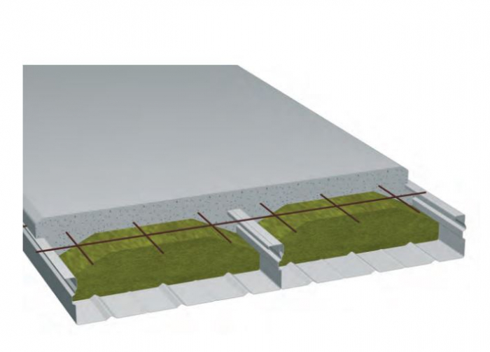 Corroborating permanent formwork made of ready-finished and waterproofed steel sheets for flat roofs [3]